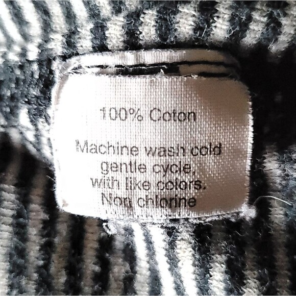 J.Crew 100% Cotton Pullover Hoodie Black And White Women's Medium - Picture 6 of 10